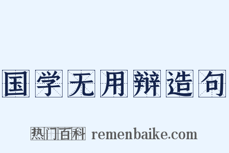 国学无用辩造句是什么意思的图片